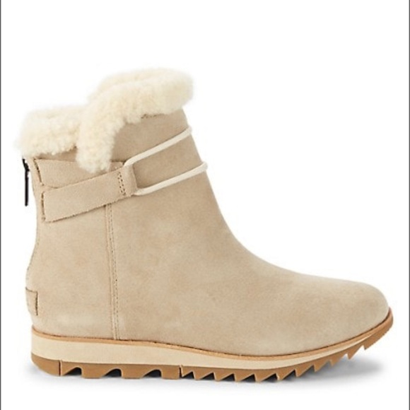 New Sorel Women’s Harlow Suede & Shearling Boots - Picture 7 of 12
